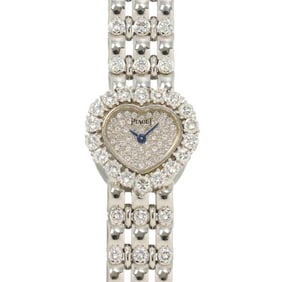 Piaget Women's Watch 84011 K60 Heart Diamond K18WG White Gold Solid Quartz