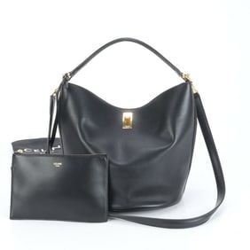 Celine Teen Bucket 16 Seize Leather Shoulder Bag/Handbag/Tote Bag in Black for Women