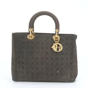 Christian Dior Cannage Lady Shoulder Bag Handbag Leather Women's