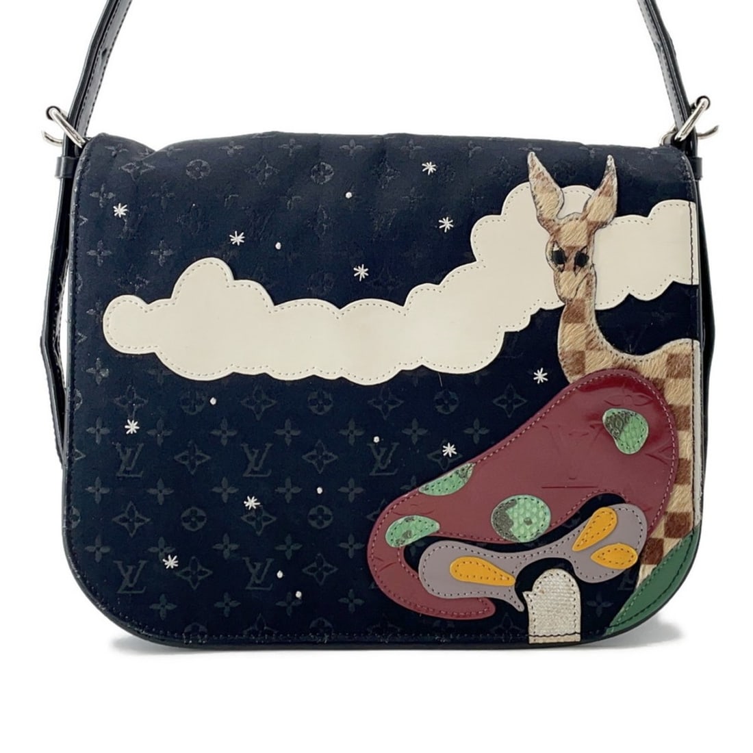 Louis Vuitton Shoulder Bag Monogram Satin Musette Comte de Fée M92273, Giraffe, Mushroom, Fairy (1 of 16)