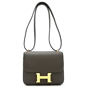 Hermes Hermès Constance 3 Mini C Stamp, 2018, Women's Shoulder Bag, Swift Leather, Taupe