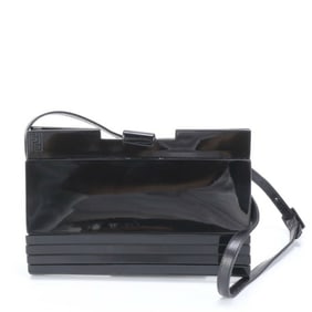 Fendi FF leather shoulder bag, tote handbag, black, women's