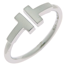 Tiffany T Wire Women's Ring, 60148373, 750 White Gold, Size 12.5