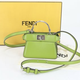Fendi Peekaboo Micro I.C.U. Leather Shoulder Bag/Handbag 7AS106 Women's