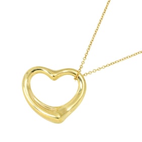 Tiffany & Co. Open Heart Necklace, 22mm Wide, 40cm, 18K Yellow Gold (750)