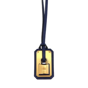 Hermes Hermès O'Kelly GM Necklace in Swift Blue Sapphire with Cadena Motif and Z Stamp