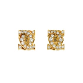Cartier Entrelacé 2C Diamond Earrings in 18K Yellow Gold (750)