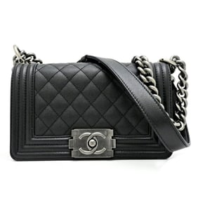 CHANEL Boy Chanel Shoulder Bag A67085 in Caviar Leather, Black, for Women and Men
