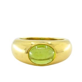 Tiffany & Co. 18K Gold Peridot Cabochon Ring