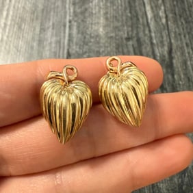 Vintage Tiffany & Co 14K Gold Pumpkin Clip Earrings