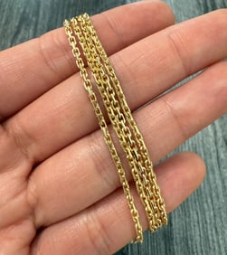 Classic 14K Gold 1.9 mm Biker Chain, 18" Long