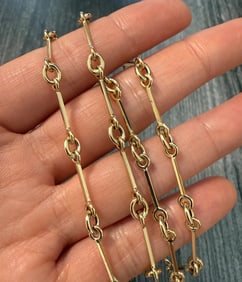 Elongated Bar Link Chain, 18" Long