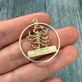 Vintage 14K Gold Scorpio Zodiac Charm