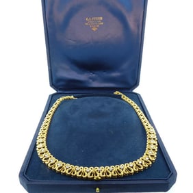 André Vassort for O. J. Perrin 18K Gold & Diamond Necklace