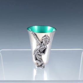 Reed & Barton “Color-Clad?? Silver Plate Town Drunk Jigger