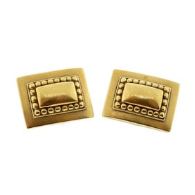 Kieselstein-Cord 18K Gold Rectangle Earrings