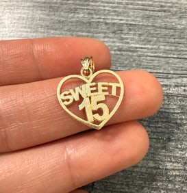 Vintage 14K Gold "Sweet 15" Charm