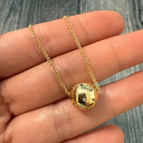 Etoile Diamond Ball Slider and 14K Gold Necklace