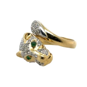 18k Panther Ring