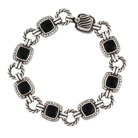 David Yurman Onyx & Diamond Bracleet