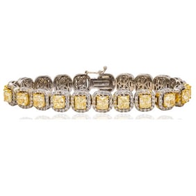 18k Yellow DIamond Bracelet