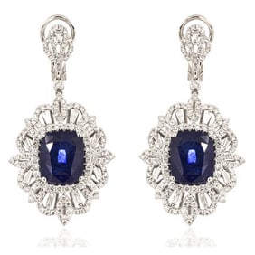 18k Sapphire Earrings