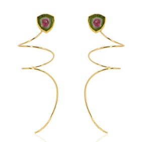 Watermelon Tourmaline Earrings