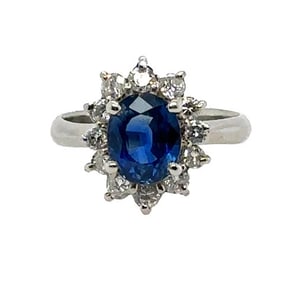 Platinum Sapphire Ring