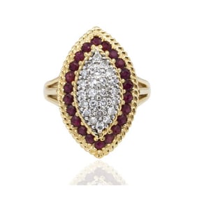 18k Ruby & Diamond Ring