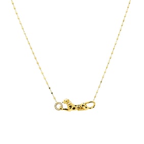 Cartier Panthère de Cartier Pendant 18k Gold Diamond Emerald Necklace