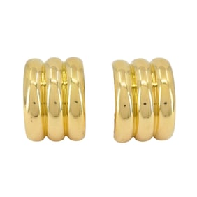 Vintage Cartier 18k Gold Hoop Earrings