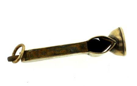 VICTORIAN C.1900 ENGLISH HALLMARKS 9K YELLOW GOLD CIGAR CUTTER PENDANT ANTIQUE