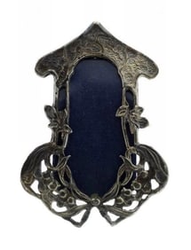 ART NOUVEAU ENGLISH MINIATURE MINI PICTURE FRAME SILVER ANTIQUE VINTAGE