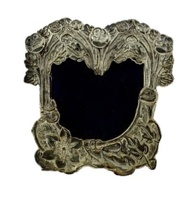 ART NOUVEAU ENGLISH MINIATURE MINI PICTURE FRAME SILVER ANTIQUE VINTAGE