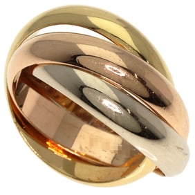Cartier Trinity MM #48 Ring, 18K Yellow Gold/18KWG/18KPG, Women's