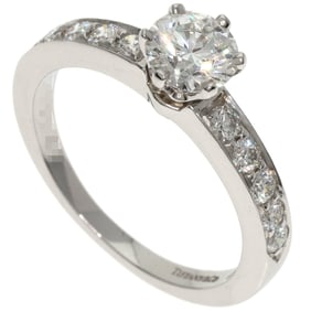 Tiffany & Co. Solitaire Diamond Ring in Platinum PT950 for Women.