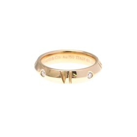 Tiffany X Closed Ring 4P Diamond Pink Gold (18K) Fashion Diamond Band Ring Pink Gold