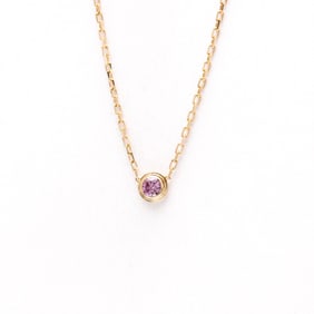 Cartier D'Amour Pink Sapphire Necklace Pink Gold (18K) Sapphire Men,Women Fashion Pendant Necklace