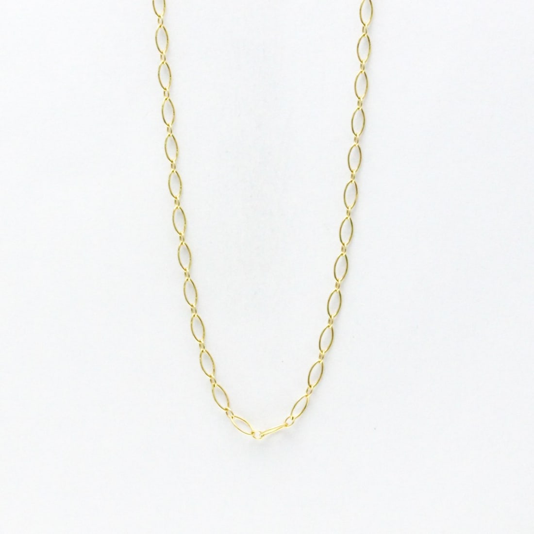 Tiffany Oval Link Necklace Chain Yellow Gold (18K) No Stone Women,Men Fashion Neck Chain (Gold) (1 of 8)
