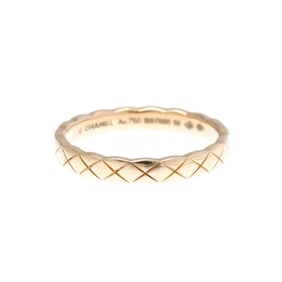 Chanel Coco Crush Ring Mini Model Pink Gold (18K) Fashion No Stone Band Ring Pink Gold