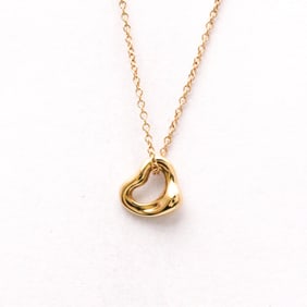 Tiffany Open Heart Necklace Extra Mini Pink Gold (18K) No Stone Men,Women Fashion Pendant Necklace