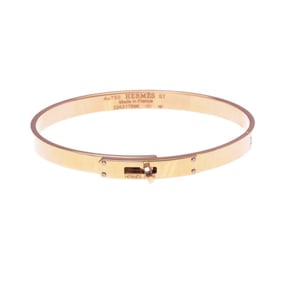 Hermes Kelly Bangle With 4 Diamonds Pink Gold (18K) Diamond Bangle Pink Gold