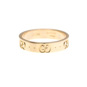Gucci Icon Pink Gold (18K) Fashion No Stone Band Ring Pink Gold