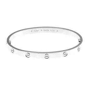 Cartier Love Bracelet White Gold (18K) No Stone Bangle Silver