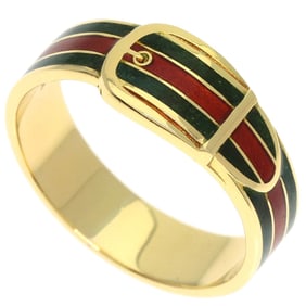Gucci Sherry Line Enamel Ring in 18K Yellow Gold for Women