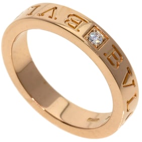 BVLGARI Double Diamond Ring in 18K Pink Gold for Women