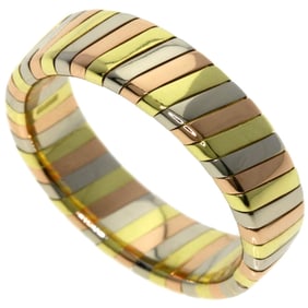 BVLGARI Tubogas Three-Tone Ring in 18K Yellow Gold (18KPG/18KWG) for Women