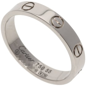 Cartier Mini Love #55 Ring, 18K White Gold, Women's