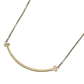 Tiffany & Co. Women's T Smile Small Necklace in 750YG Yellow Gold, Polished