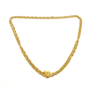 CHANEL CC Coco Mark Long Chain Necklace GP Women's Gold